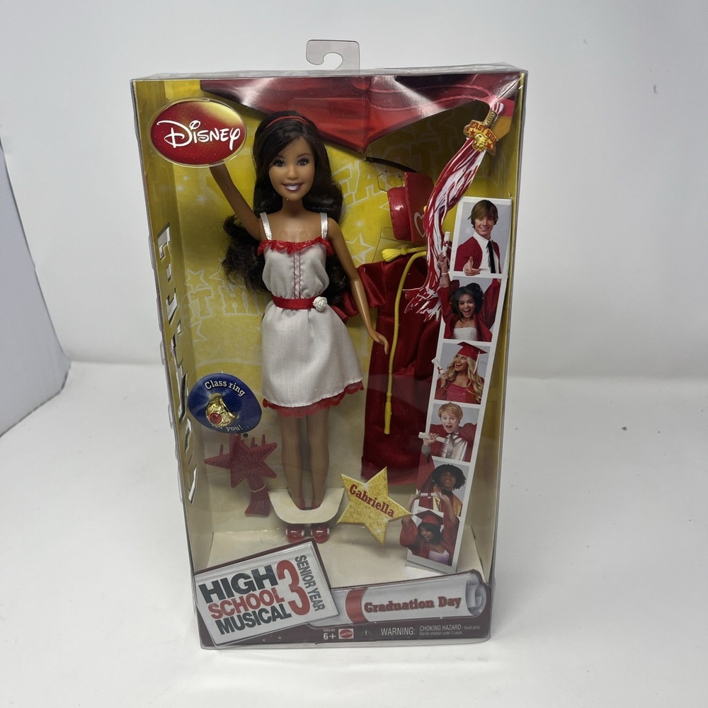 Disney High School Musical 3 Gabriella Doll Graduation Day 2008 NIP Mattel